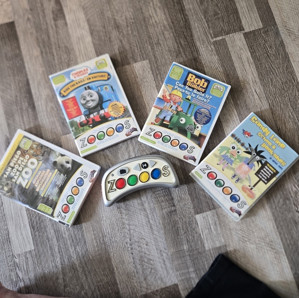 ZOOOOS Interactive DVD Gaming System Controller 4 Games‎ Bundle Thomas & Friends